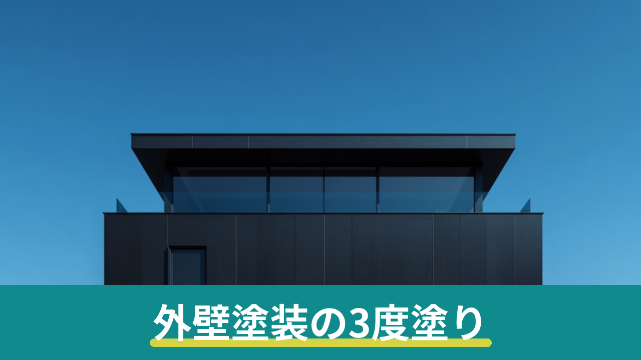 外壁塗装の「3度塗り」とは｜下塗り・中塗り・上塗りの役割と手抜きの見分け方