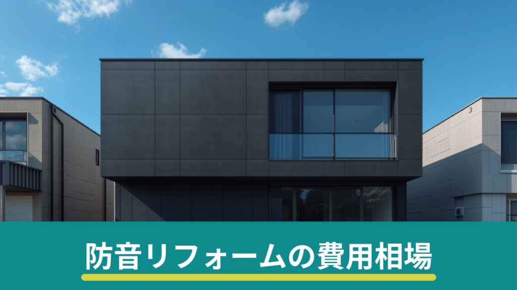 防音リフォームの費用相場（モダン住宅とタイトル帯）