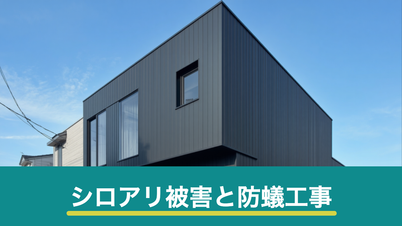 シロアリ被害と防蟻工事のイメージ画像