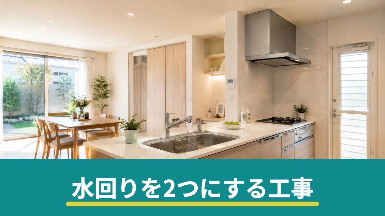 二世帯リフォームで水回りを2つにする｜キッチン・浴室・トイレ増設の工事と注意点
